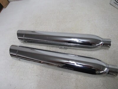 SILENCIADORES CROMADOS SIN CORDONES HARLEY DAVIDSON FXS 1584/1668 OEM HD-130 Foto 1 de 4