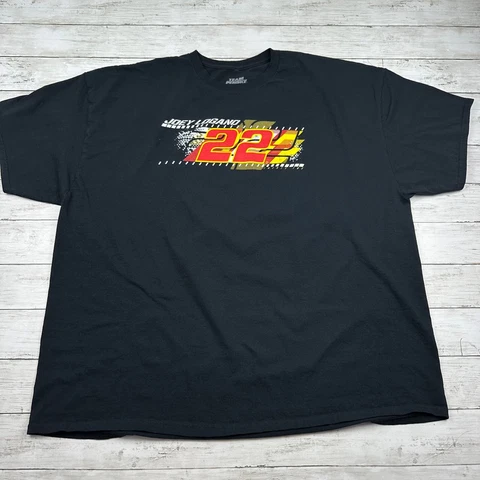 Joey Logano Shell Pennzoil Bold T-Shirt Black Mens 4XL Short Sleeve Team Penske Cover