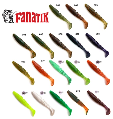 Gummiköder FANATIK Raubfischköder Gummifisch Hecht Zander Barsch 3-7Stk.5-9cm UV - Bild 1 von 3