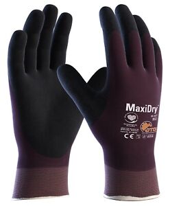 MaxiDry 56-427 Waterproof Fully Coated Nitrile Foam Safety Working Gloves