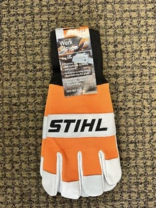 New Genuine STIHL Work Gloves 7010-884-1126 Goatskin Leather One Size Fits Most - Picture 1 of 2