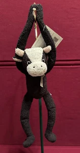 Rarissimo peluche 14” Ganz HANGIN’ COW nero bianco nuovo con etichette 2000 - Foto 1 di 16
