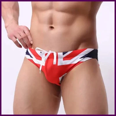 AUS бразильский Великобритании флаг мужской плавать трусы человек бикини купальный костюм Seabean сексуальный мини - Изображение 1 из 4