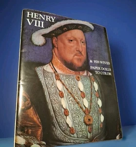Vtg Henry VIII And His Wives Book Paper Dolls To Color 1972 Bellerophon Uncut - Picture 1 of 8
