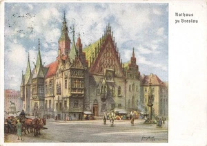 AK Breslau Ayuntamiento Silesia 1939 Tarjeta Postal - Imagen 1 de 2