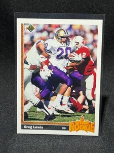1991 Upper Deck - Greg Lewis #22 (RC) - Imagen 1 de 2