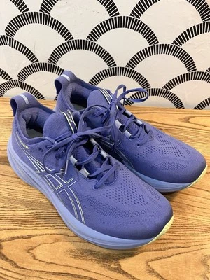 ASICS Gel Nimbus 26 Mujer Talla 12 Zafiro/Azul Claro Cómodo Correr Gimnasio Foto 1 de 4