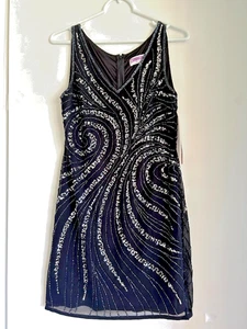 HARLEY LOGAN by ADRIANNA PAPEL GORGEOUS BLACK DRESS SIZE: 7/8 - Picture 1 of 5