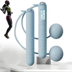 Fitness Schnurloses Springseil mit Zähler Hüpfseil für Männer, Frauen & Kinder - Bild 1 von 11