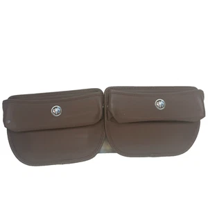 Juego de 2 organizadores de relleno de huecos de coche con logotipo Buick cuero sintético marrón  - Imagen 1 de 12