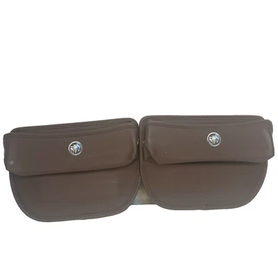 Juego de 2 organizadores de relleno de huecos de coche con logotipo Buick cuero sintético marrón  Foto 1 de 4