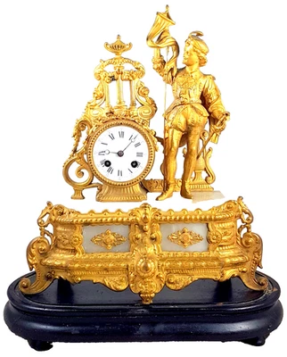 ANTIKE EMPIRE Französische Kaminuhr Figurenuhr Pendel 1840 Louis XVI Louis Japy - Bild 1 von 4