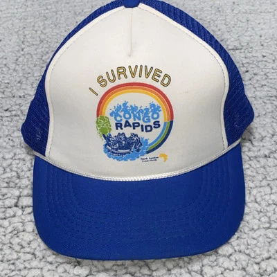 De colección. I SURVIVED CONGO RAPIDS Busch Gardens Trucker Cuerda Gorra Sombrero Snapback Ajustable Foto 1 de 4