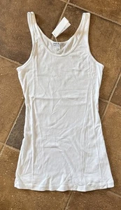 Camiseta sin mangas para mujer James Perse estilo tejido acanalado WNL3102 talla 3 nueva con etiquetas color blanco - Imagen 1 de 13