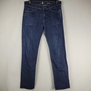 7 For All Mankind Jeans Herren 34x33 Slimmy Blau Denim Slim Straight Dark Wash - Bild 1 von 12