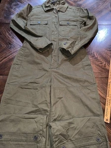 Banana Republic Jumpsuit Overall Hose Fluganzug Safari grün Damen 6 Cargo - Bild 1 von 11