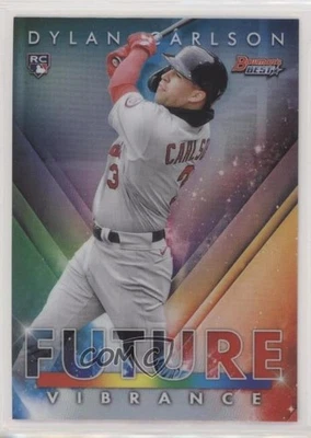 2021 Bowman's Best Bowman Future Vibrance Dylan Carlson #BFV-4 Rookie RC - Image 1 of 2