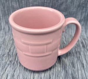 Longaberger Pottery Woven Traditions Pink coffee mug - Picture 1 of 4