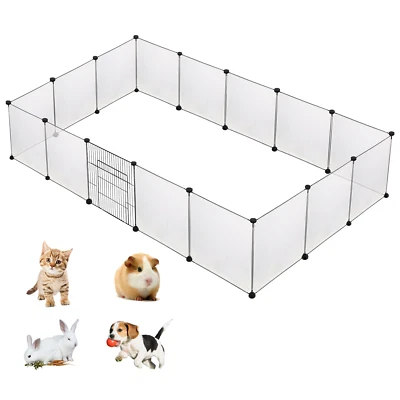 Duradero Portátil Mascota Parque Infantil Cachorro Perro Cercas Puerta Interior Exterior Cerca Ejercicio Foto 1 de 4