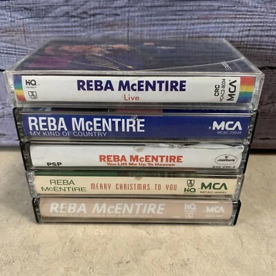 5 REBA MCENTIRE CASSETTE TAPE LOT COUNTRY ROCKABILLY HONKY TONK POP GOSPEL MUSIC Foto 1 de 3