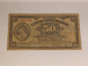 Billete de 50 centavos Nicaragua 1938 Banco Nacional de Nicaragua - Imagen 1 de 6