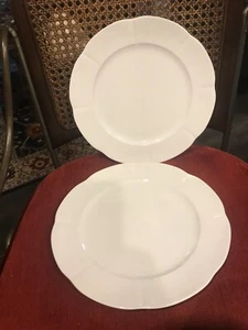 Block Windsor Bone China 2er Set weiß gewellte Speiseteller - Bild 1 von 3