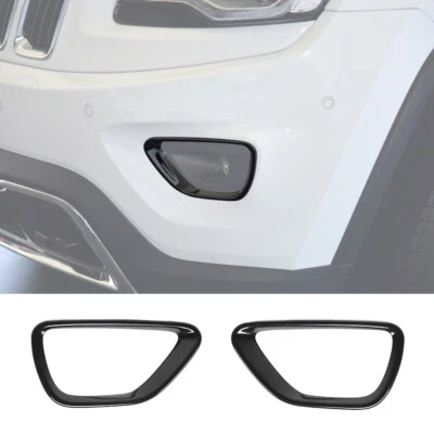 Marco de faros antiniebla negro con cubierta de luz antiniebla para Jeep Grand Cherokee 2014-16 accesorios Foto 1 de 4