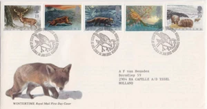 England GB FDC 1992 / 1372-1376 - Wintertime / Animals - Picture 1 of 1