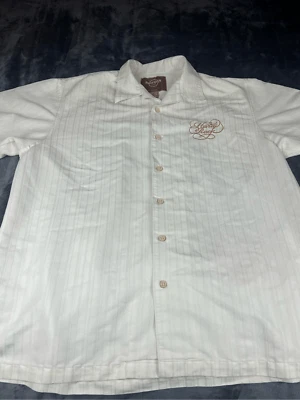 Hard Rock Café Hombre Camisa Bordada Con Botones Manga Corta Talla L Foto 1 de 4