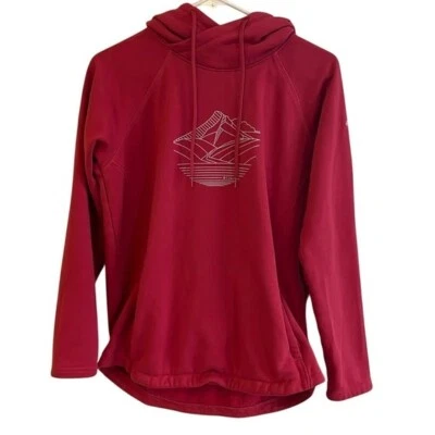 Columbia Mountain Scene Mujer Talla Pequeña Salmón Rosa Rojo Jersey Sudadera Foto 1 de 4