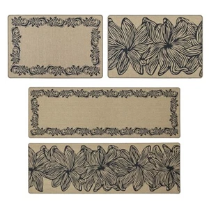 JVL INDOOR NON SLIP ENTRANCE HALLWAY RUGS ELEGANCE RUNNER & SCROLL BORDER UK - Picture 1 of 28