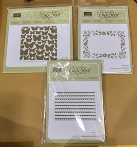 3 New Stampin’ Up Sizzix Big Shot Fluttering Scallops Boughs, Berries Textured - Picture 1 of 10