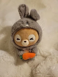 RARE Anime du Plush Gray Bunny Costume W/ Carrot Ai RARE HTF Plush Stuffed Bear  - Picture 1 of 12