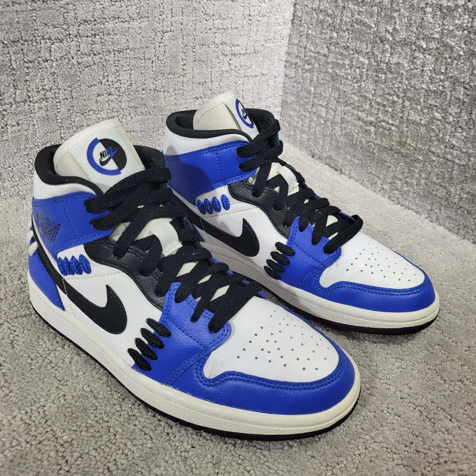 Nike Air Jordan 1 Mid Sisterhood W Mujer Talla 7 Azul Blanco Tenis CV0152-401 Foto 1 de 4