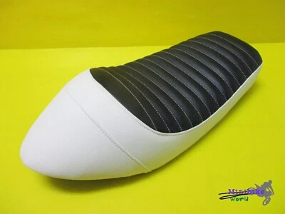 For Yamaha SR400 SR500  Black & White Seat Complete + White Stitch  **mi3645** Foto 1 de 4
