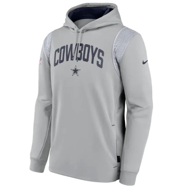 Nike Dallas Cowboys Sideline Therma-FIT Gray Pullover Hoodie Men’s XL