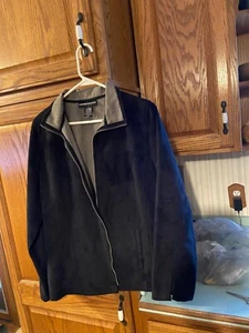 VTG  Norton Mcnaughton Black Faux Suede Jacket Lg inside pockets Hong Kong 1976 - Picture 1 of 10