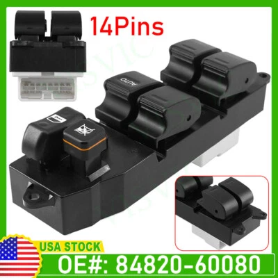 RHD Window Switch Control 84820-60080 For Toyota Land Cruiser Prado 90/95 Series - Image 1 of 4