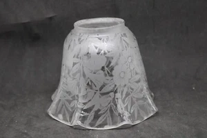 Vintage Säure geätzte Blumen Leuchte Wandleuchte Schirm Kugel 2,25 Monteur CB-17 - Bild 1 von 5