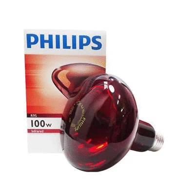 Philips Infrared Physiotherapy 100W 230V R95 IR E27 Heat Light Lamp Bulb - Image 1 of 4