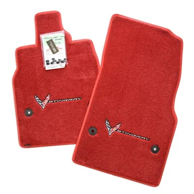 Alfombrillas Chevrolet Corvette C8 Stingray rojo adrenalina calidad premium 32 oz Foto 1 de 4