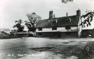 REAL PHOTO POSTCARD OF PEPYS HOUSE, BRAMPTON, (NEAR HUNTINGDON), HUNTINGDONSHIRE - Foto 1 di 2