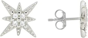 Multi Style Stud Earrings With Push Back 925 Sterling Silver - Picture 1 of 38