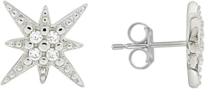 Brincos de prata esterlina 925 com push back de vários estilos - Imagem 1 de 4