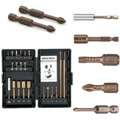 21 Piece Impact Driver Bit Set Phillips, Square, Magnetic Nutsetter, Bit Holder - Image 1 of 3