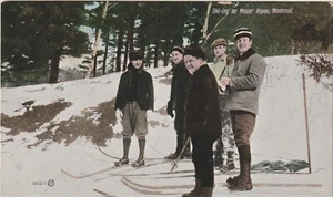 CARTOLINA MONTE REALE, MONTREAL, CANADA 5 uomini, cieli lunghi - Foto 1 di 2