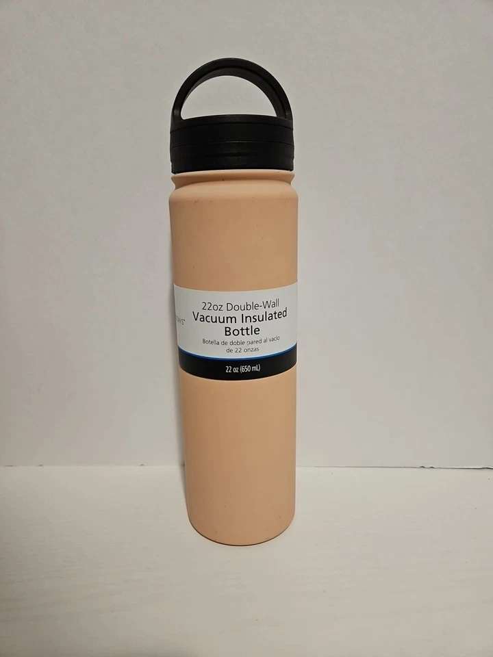 Botella de agua aislada al vacío de doble pared Mainstays rosa 22 oz Foto 1 de 1