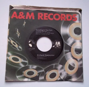 RICHARD CARPENTER Something IN Your Eyes / Time 45 RPM 7" Record 1987 CARPENTERS - Picture 1 of 6