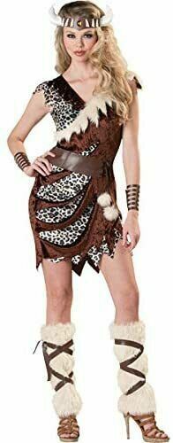 Smiffys 50742S Disfraz de reina bárbara vikinga, para mujer, marrón, S -  Talla de Reino Unido 08-10