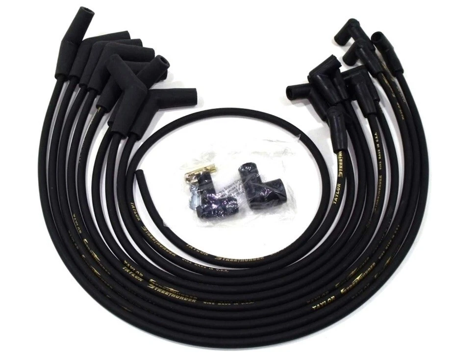 Taylor 56058 Spark Plug Wire Set StreeThunder 8mm Black Small Block Ford HEI SBF — 第 1/1 张图片